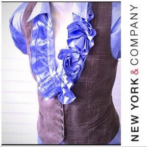 🧡 New York & Company Brown Vest Size 6